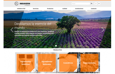 División de Aromas y Fragancias de Indukern estrena web