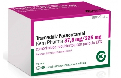 Tramadol/Paracetamol Kern Pharma 37,5 mg / 325 mg comprimidos recubiertos con película EFG